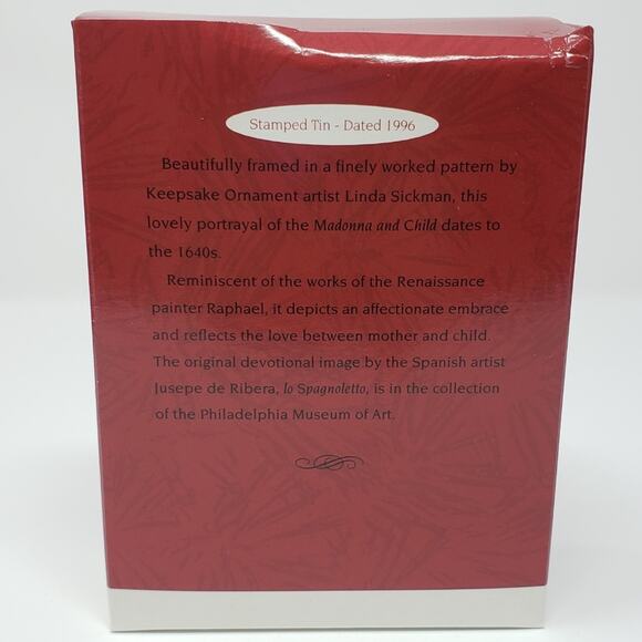 1996 Hallmark Madonna & Child 2-Piece Handcrafted Keepsake Holiday Ornament Set - Picture 9 of 9